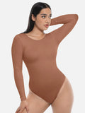 Seamless Bodysuit Long Sleeve Slim Corset Shapewear Bodysuit
